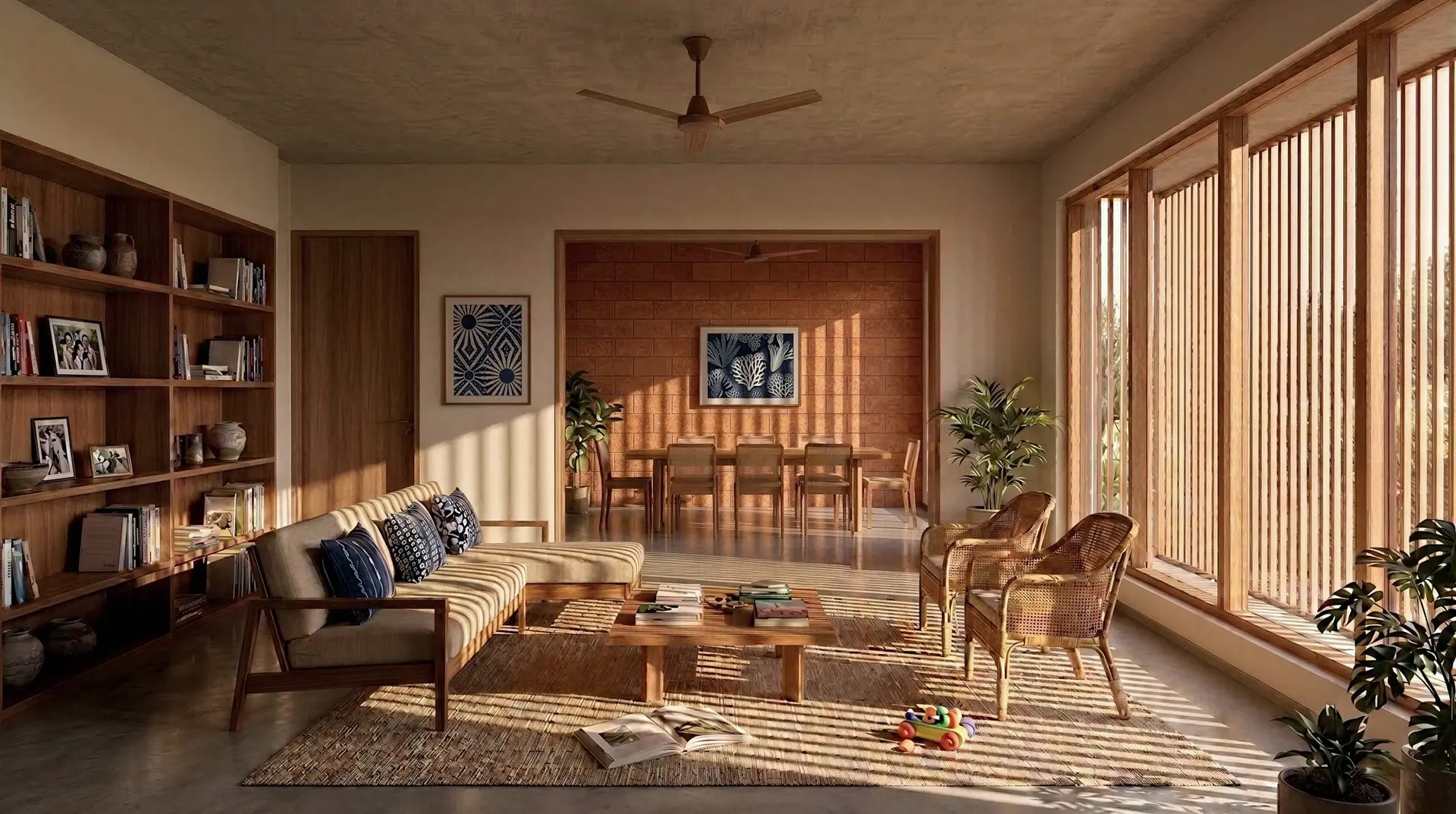Duplex living room